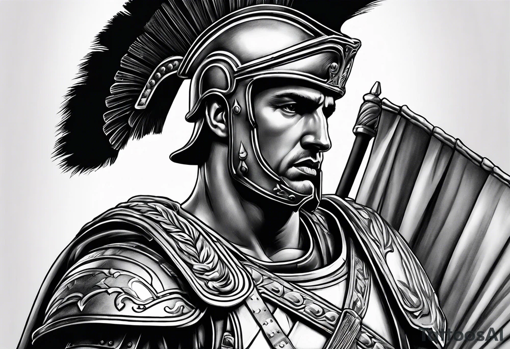 micro realism roman soldier roman art oscar akermo addiction recovery tattoo idea
