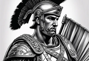 micro realism roman soldier roman art oscar akermo addiction recovery tattoo idea