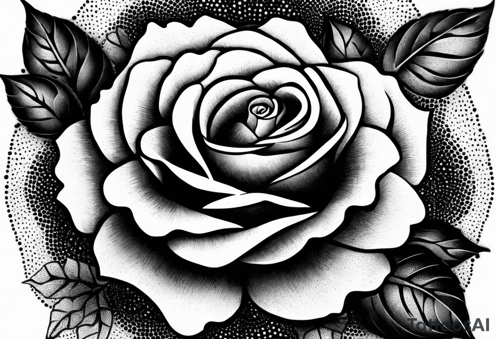 Rose and ornemental tattoo idea