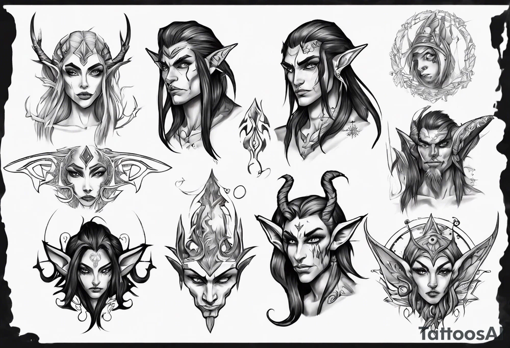night elf tattoo idea