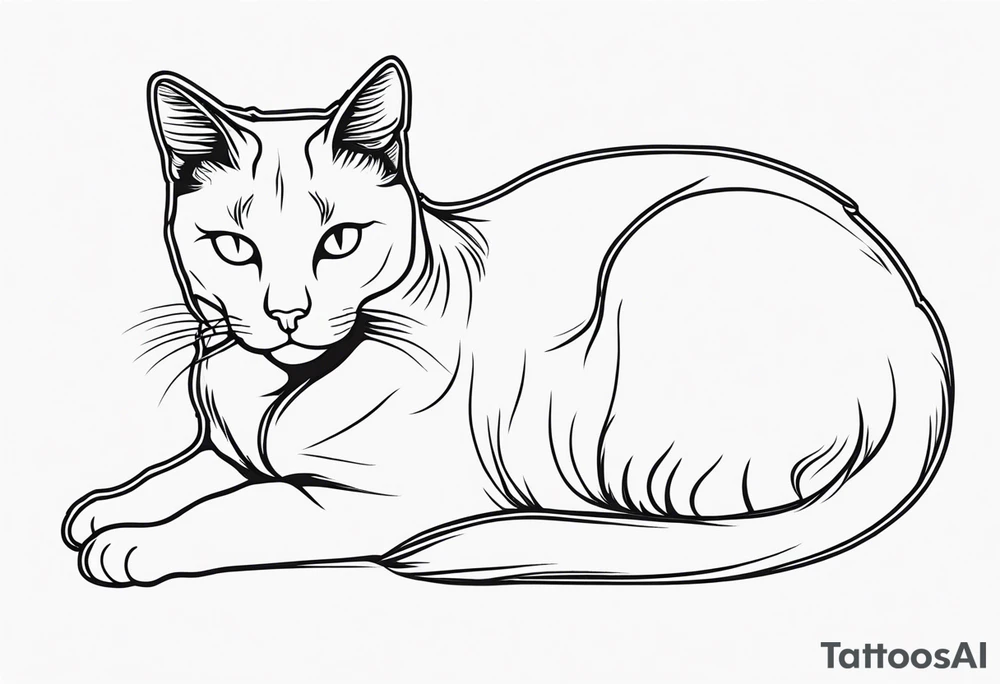a beautiful cat tattoo idea