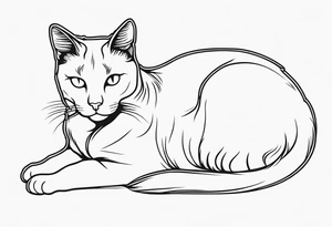 a beautiful cat tattoo idea