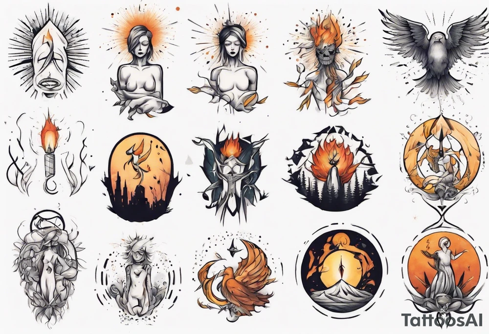 Light liberating people from fear tattoo idea