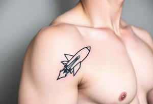 Rocket/spaceship with a twinkling star tattoo idea