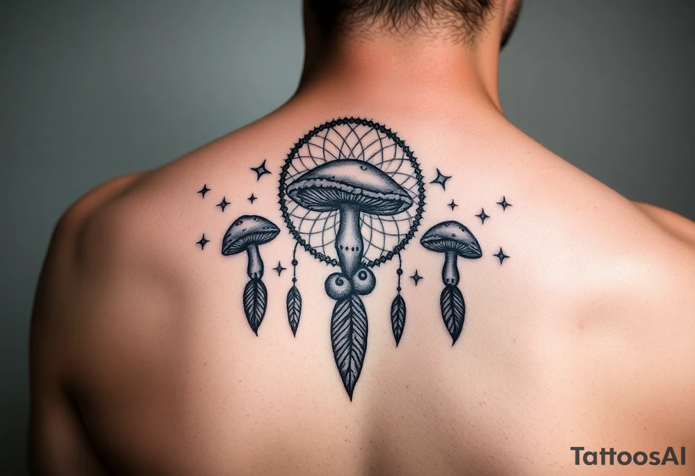 Mushrooms dreamcatcher
Stars tattoo idea