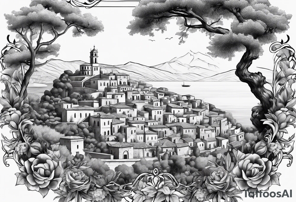 The map ofsouthern italy tattoo idea