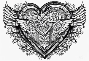 Heart with adam 12 tattoo idea