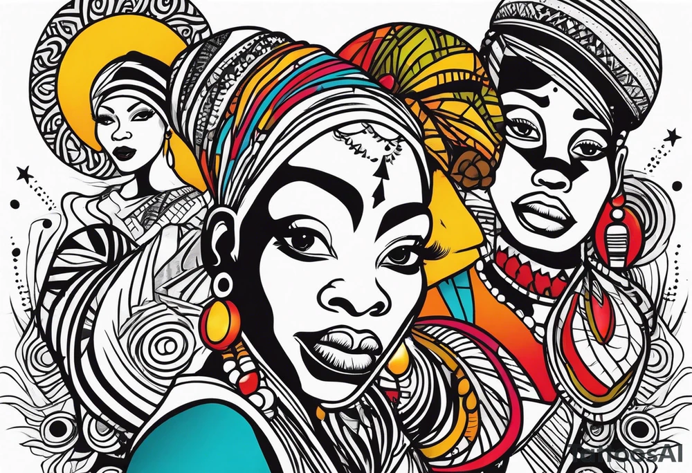 african, cultural tattoo idea