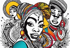 african, cultural tattoo idea