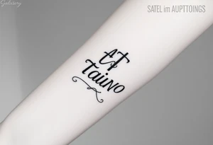 Antonio stacking the letters up and down on top of eachother tattoo idea