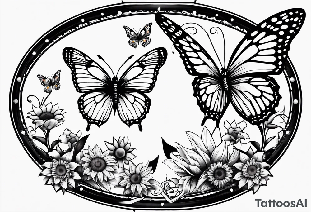 Butterfly, sunflower, book, fly, fish tattoo idea
