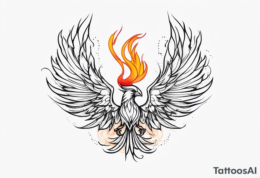 pen and pheonix tattoo idea