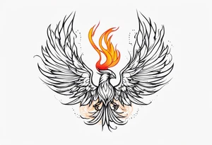 pen and pheonix tattoo idea