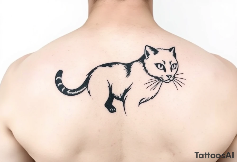 black cat tattoo idea