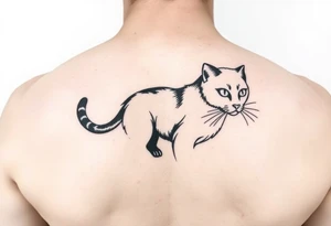 black cat tattoo idea