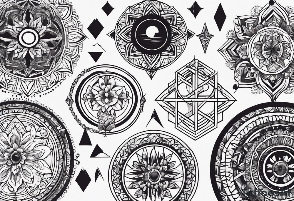 真爱永不消亡 just draw those exact symbols tattoo idea