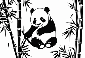 Panda & Bamboo tattoo idea