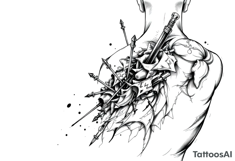 Stabbed in the back tattoo idea