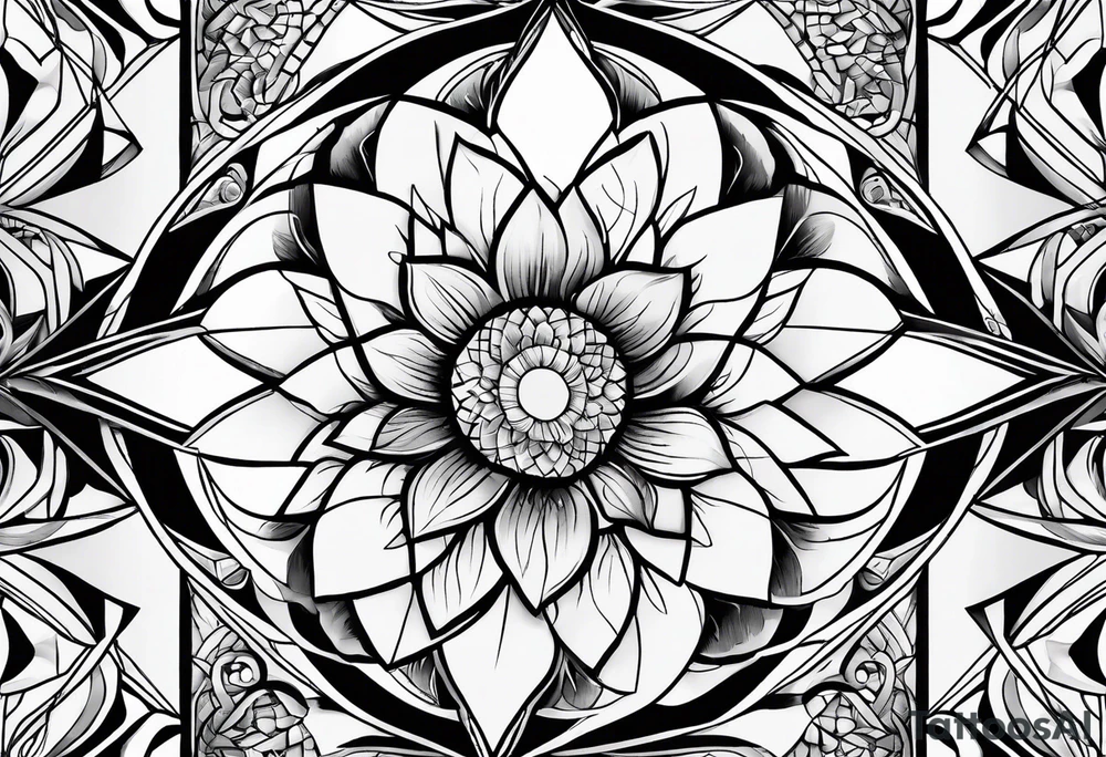 Geometric shapes that represent balance in life. No scales or mandala. tattoo idea