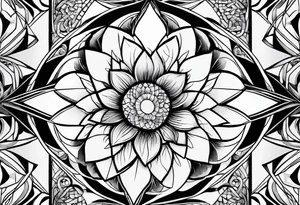 Geometric shapes that represent balance in life. No scales or mandala. tattoo idea