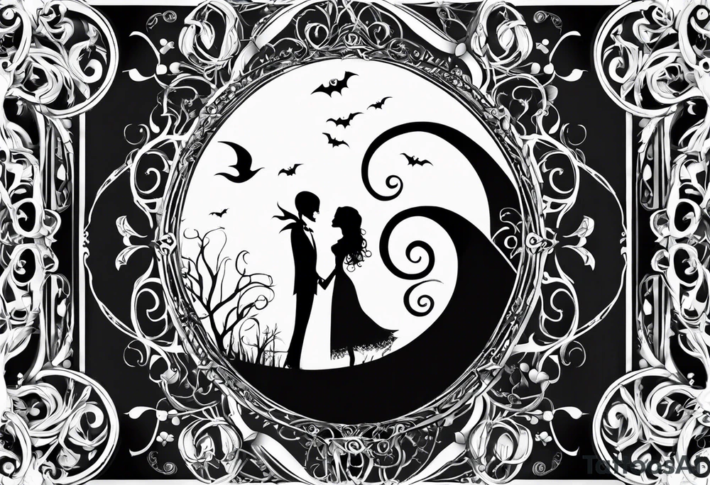 Jack skellington and sally for couple tattoo idea Jack skellington and sally for couple tattoo idea