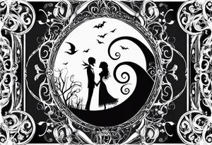 Jack skellington and sally for couple tattoo idea