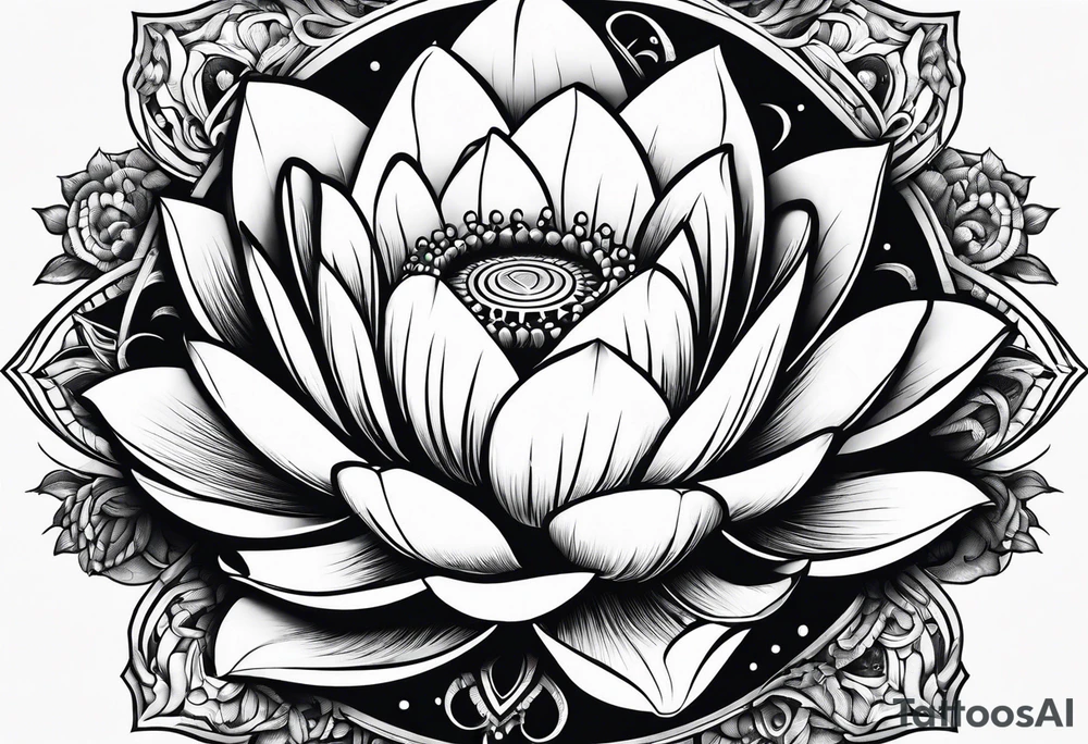 lotus flower tattoo idea