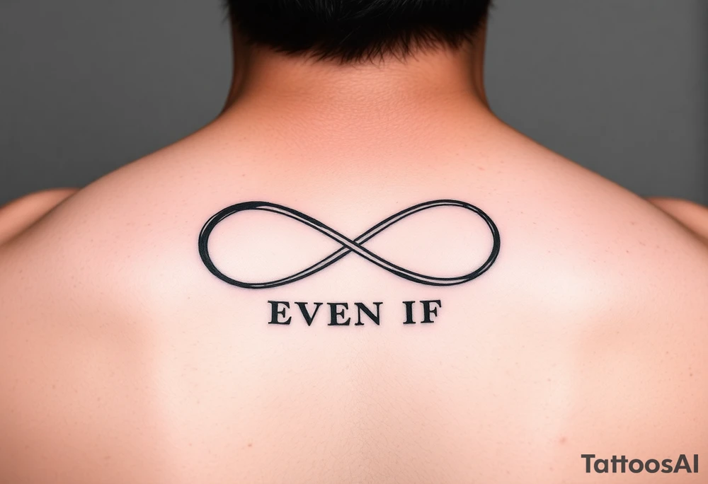simple yet unique infinity symbol with the words "EVEN IF" tattoo idea simple yet unique infinity symbol with the words "EVEN IF" tattoo idea