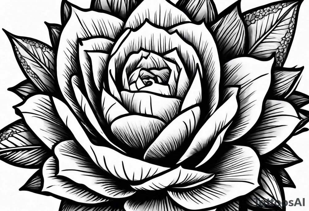 Leoa colorida com cactos tattoo idea