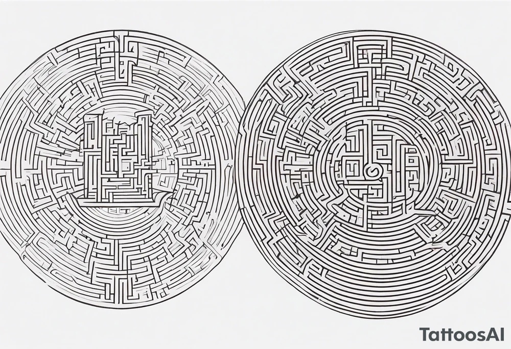 Maze Mirror Bell tattoo idea