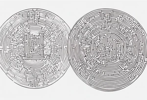 Maze Mirror Bell tattoo idea