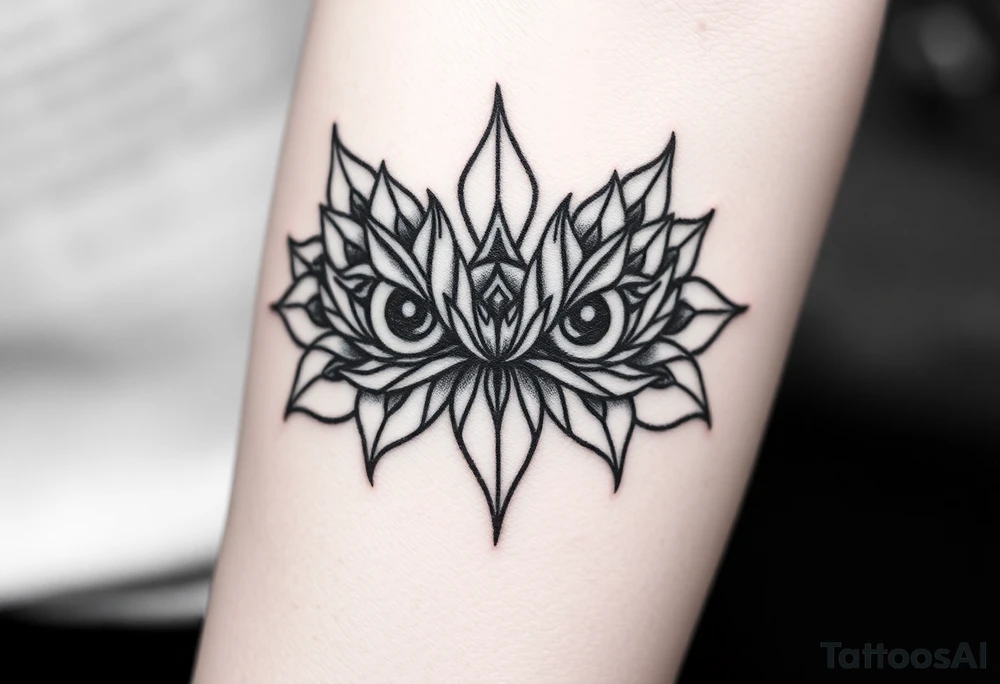 Lotuses Samaria eyes warrior tattoo idea