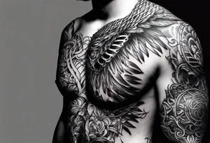 rib cage exposing heart tattoo idea