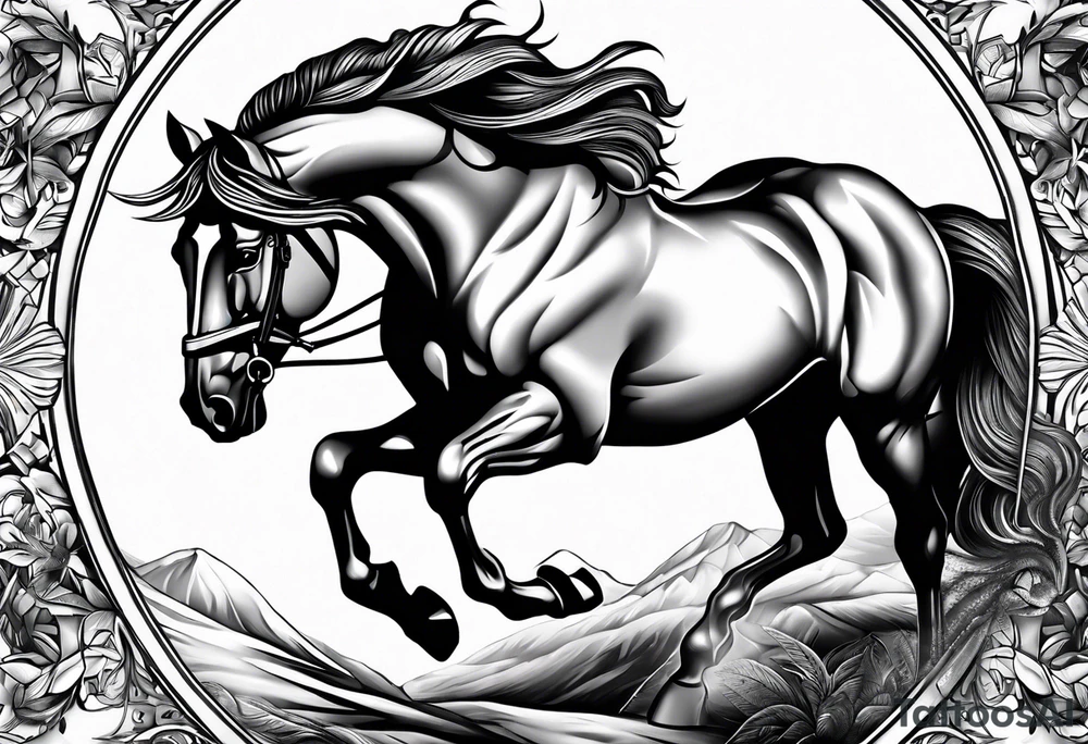 Pferd spirituell tattoo idea