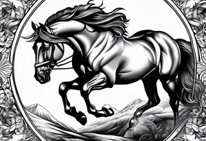 Pferd spirituell tattoo idea