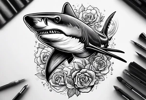 hammer head shark tattoo idea