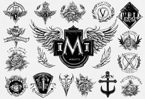 roman font saying "morior invictus" tattoo idea