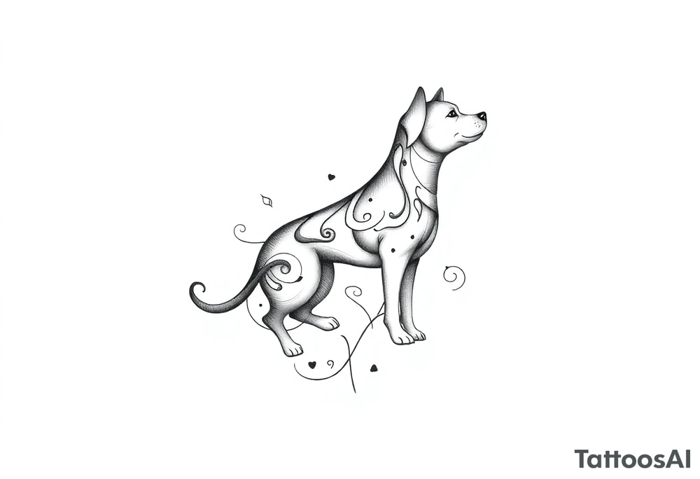 Dog rescue symbol tattoo idea