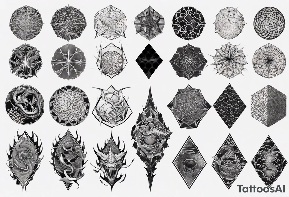Dragon skin tattoo idea