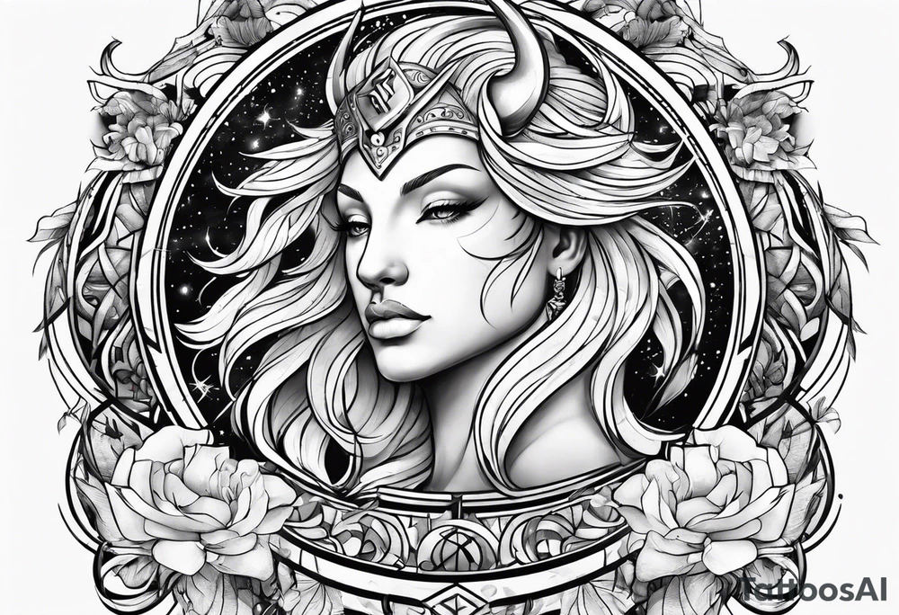 Zodiac Leo and sagittarius tattoo idea