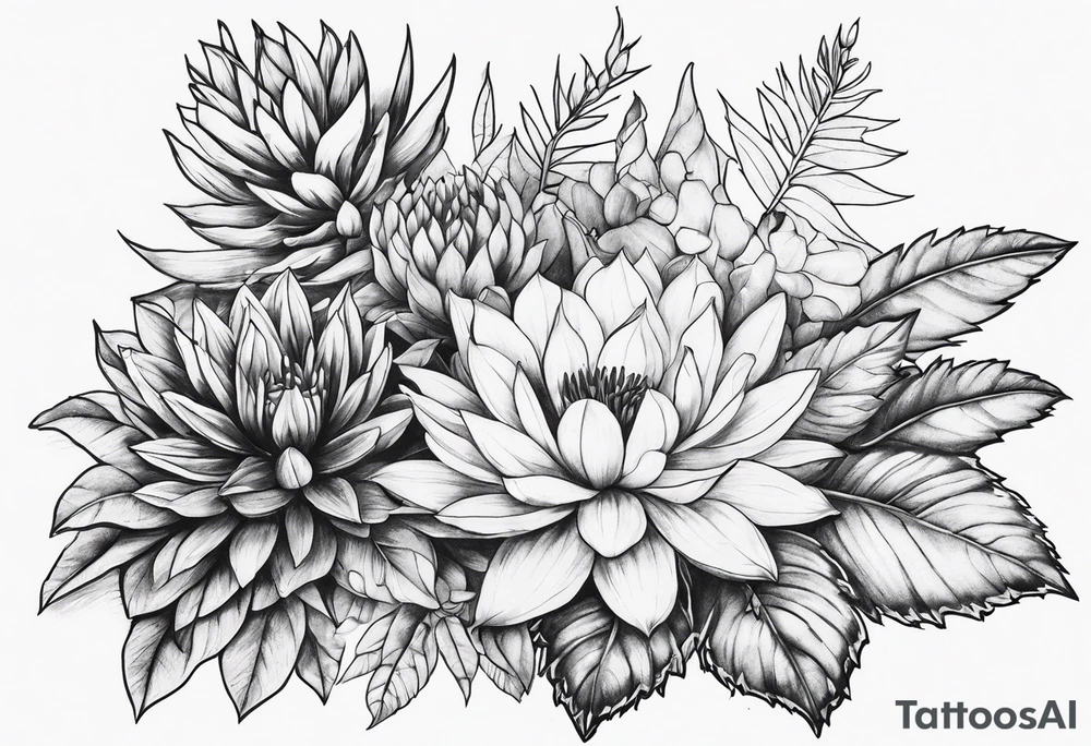 Plants that are not flowers tattoo idea
