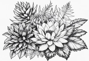 Plants that are not flowers tattoo idea