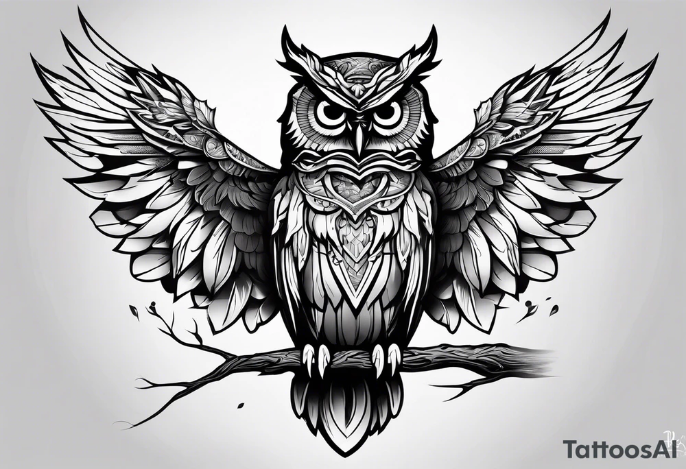 king evil owl tattoo idea