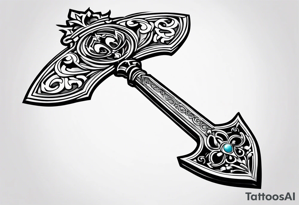 Kingdom hearts key blade tattoo idea