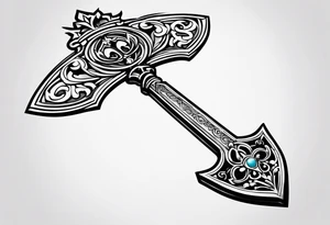 Kingdom hearts key blade tattoo idea