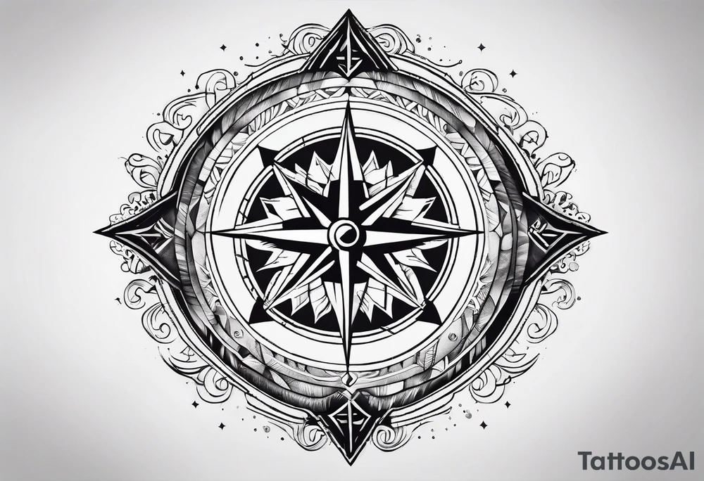 Nordic compass tattoo idea