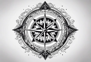 Nordic compass tattoo idea