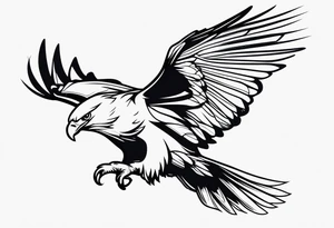 fish eagle line tattoo tattoo idea