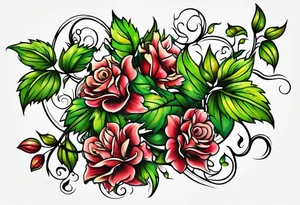 Climbing vines tattoo idea