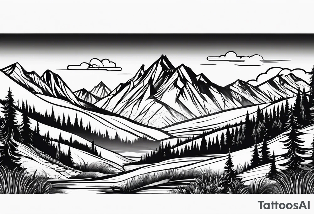 Mountians tattoo idea